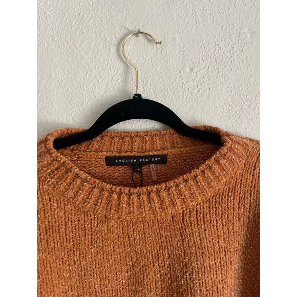 Anthropologie English Factory  Woman Cropped Knit Metallic Sweater , Siz… - Picture 5 of 10